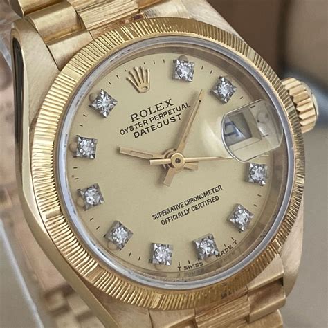 rolex datejust donna con brillanti|rolex lady datejust white gold.